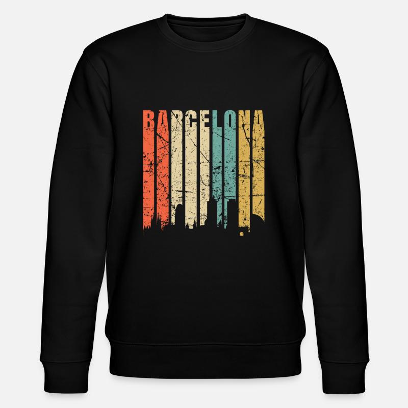 Barcelona - Stanley/Stella Unisex Bio-Sweatshirt CHANGER  - Schwarz
