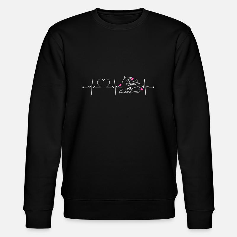 Einhorn - Stanley/Stella Unisex Bio-Sweatshirt CHANGER  - Schwarz
