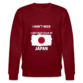 Japan - Stanley/Stella Unisex Bio-Sweatshirt CHANGER  - Burgunderrot - Vorne - Nik (191cm) & Marisol (170cm)