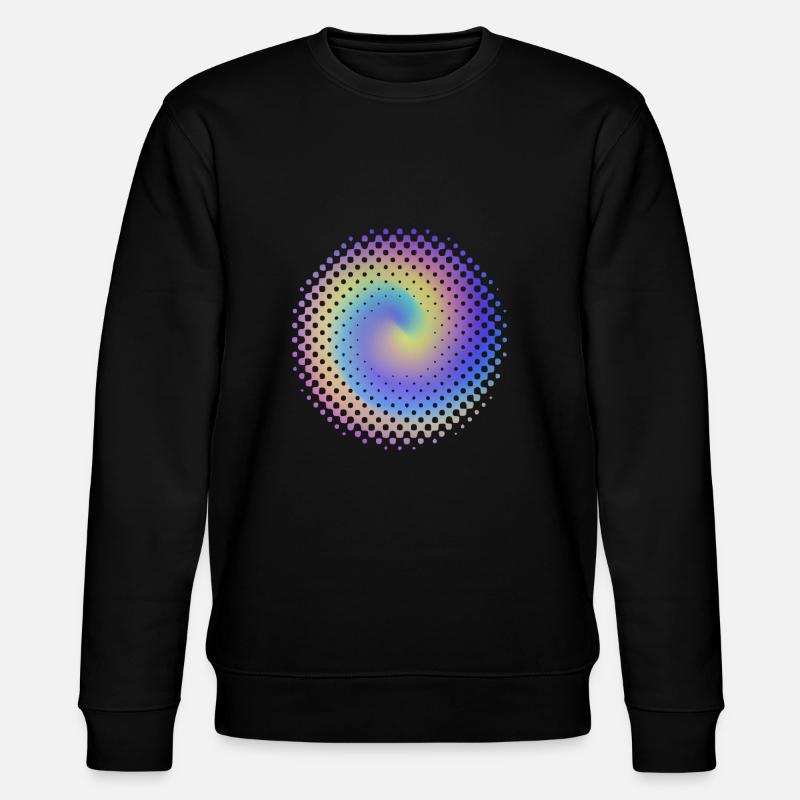 Punktmuster bunter Wirbel - Stanley/Stella Unisex Bio-Sweatshirt CHANGER  - Schwarz