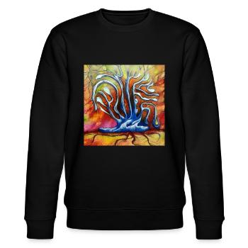Alter Baum an sonnigen Sommertagen - Stanley/Stella Unisex Bio-Sweatshirt CHANGER  - Schwarz - Vorne - Nik (191cm) & Marisol (170cm)