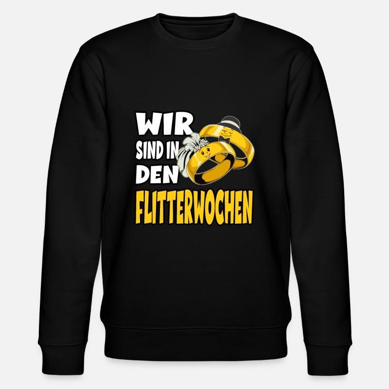 Wir sind in den Flitterwochen - Stanley/Stella Unisex Bio-Sweatshirt CHANGER  - Schwarz