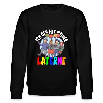 Laternenlauf Sankt Martin St Martin - Stanley/Stella Unisex Bio-Sweatshirt CHANGER  - Schwarz - Vorne - Nik (191cm) & Marisol (170cm)
