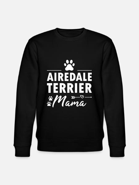 Airedale Terrier Mom - Stanley/Stella CHANGER Unisex Organic Sweatshirt - black