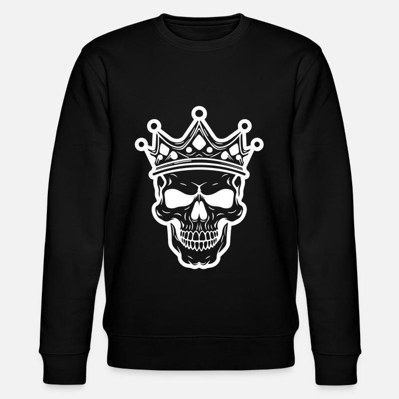 König Skelett - Stanley/Stella Unisex Bio-Sweatshirt CHANGER  - Schwarz