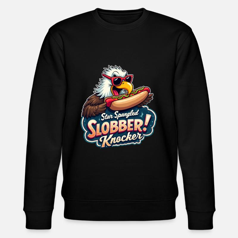 Star Spangled Slobber Knocker - Stanley/Stella CHANGER Unisex Organic Sweatshirt - black