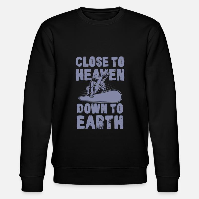 zitat Snowboarding snowboarder - Stanley/Stella Unisex Bio-Sweatshirt CHANGER  - Schwarz