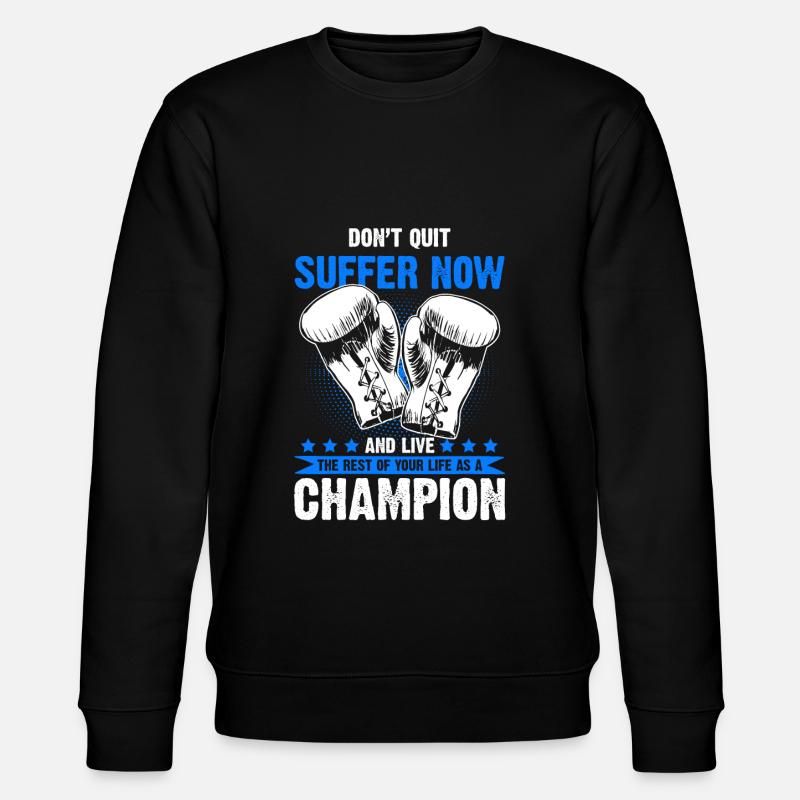 Boxer sieger - Stanley/Stella Unisex Bio-Sweatshirt CHANGER  - Schwarz