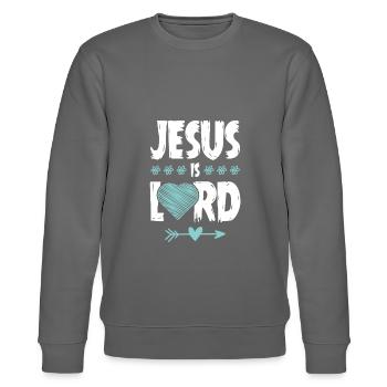 Gott Bibelvers Jesus liebe - Stanley/Stella Unisex Bio-Sweatshirt CHANGER  - Burgunderrot - Vorne - Nik (191cm) & Marisol (170cm)