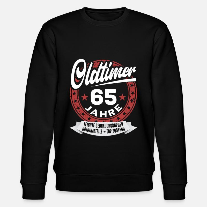 Oldtimer 65 Jahre - Stanley/Stella Unisex Bio-Sweatshirt CHANGER  - Schwarz