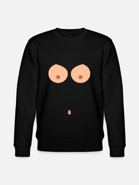 Breasts and belly button - Stanley/Stella CHANGER Unisex Organic Sweatshirt - black