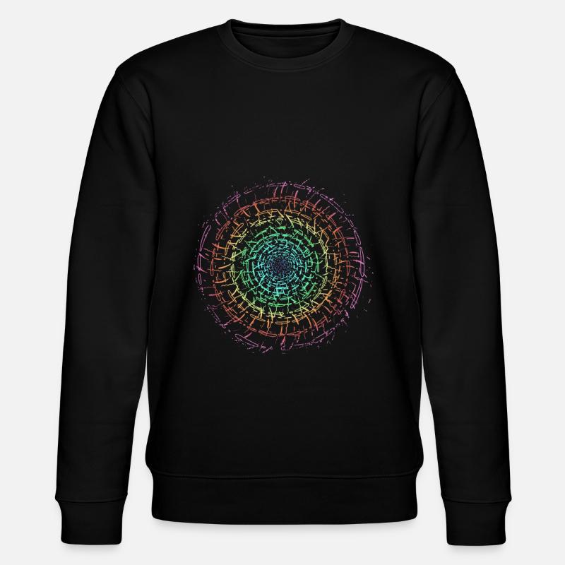 Self Design Rainbow Gyro Background - Stanley/Stella CHANGER Unisex Organic Sweatshirt - black