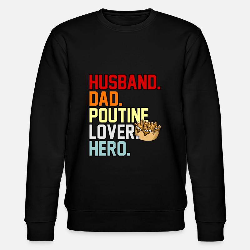 Poutine Kanadisches Fastfood - Stanley/Stella Unisex Bio-Sweatshirt CHANGER  - Schwarz