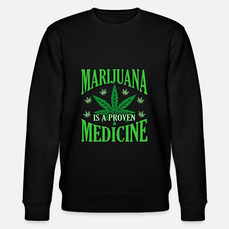 Cannabis - Stanley/Stella Unisex Bio-Sweatshirt CHANGER  - Schwarz