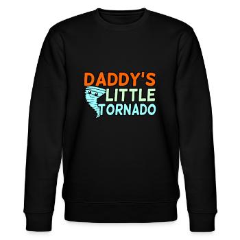 Papas Kleiner Tornado - Stanley/Stella Unisex Bio-Sweatshirt CHANGER  - Schwarz - Vorne - Nik (191cm) & Marisol (170cm)