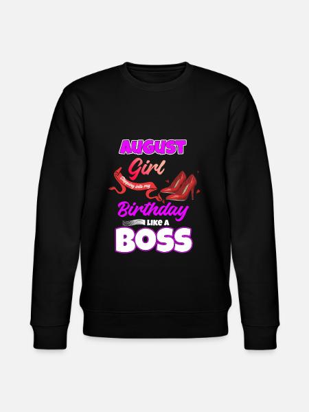 August Birthday Funny Gift - Stanley/Stella CHANGER Unisex Organic Sweatshirt - black