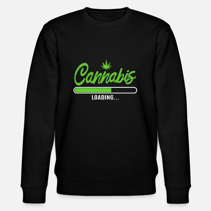 Cannabis Leaf - Stanley/Stella CHANGER Unisex Organic Sweatshirt - black
