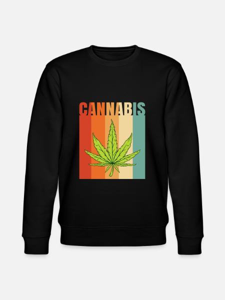 Cannabis Leaf - Stanley/Stella CHANGER Unisex Organic Sweatshirt - black