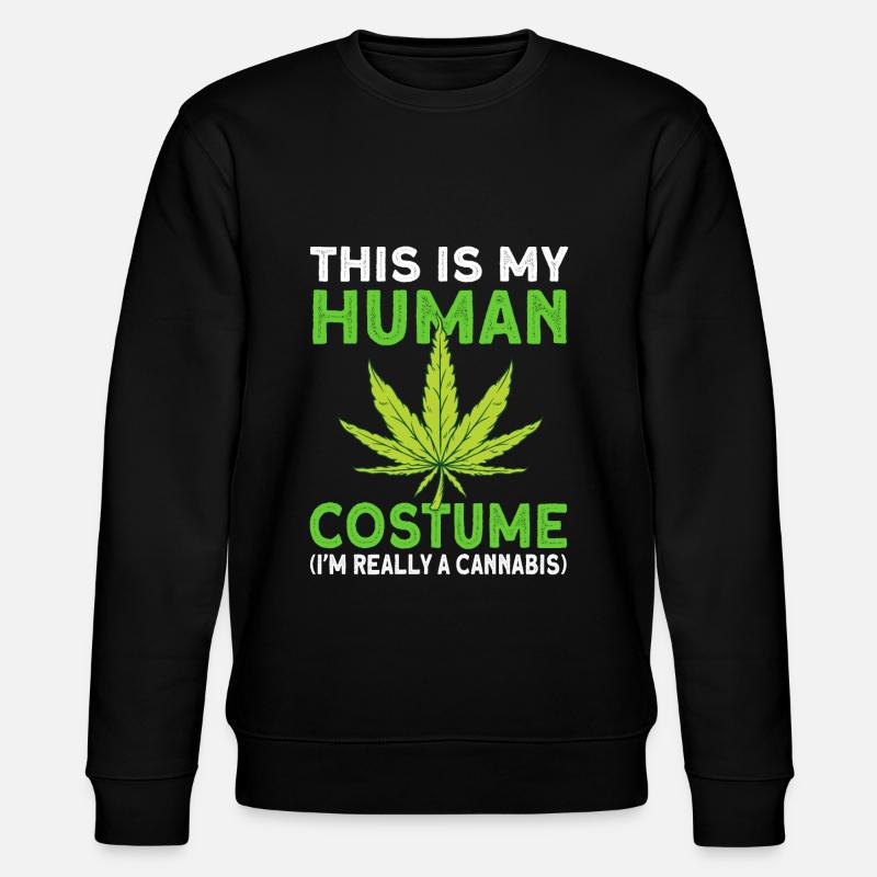Cannabis kostüm - Stanley/Stella Unisex Bio-Sweatshirt CHANGER  - Schwarz