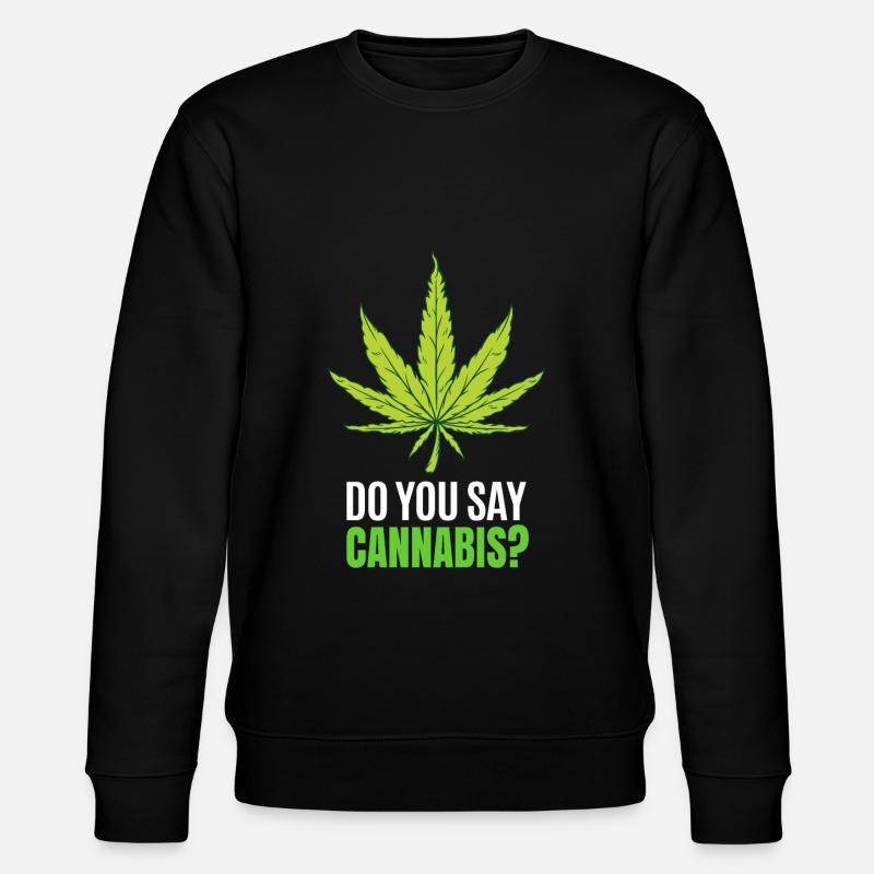 Rauchen Von Cannabisblättern - Stanley/Stella Unisex Bio-Sweatshirt CHANGER  - Schwarz
