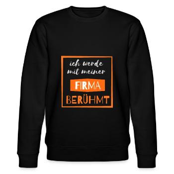 berühmt mit meiner Firma - Stanley/Stella Unisex Bio-Sweatshirt CHANGER  - Schwarz - Vorne - Nik (191cm) & Marisol (170cm)