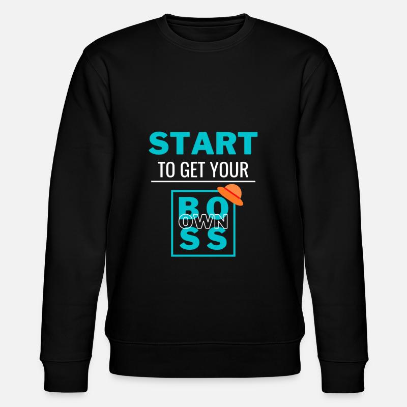 Werden Sie Ihr eigener Chef - Stanley/Stella Unisex Bio-Sweatshirt CHANGER  - Schwarz