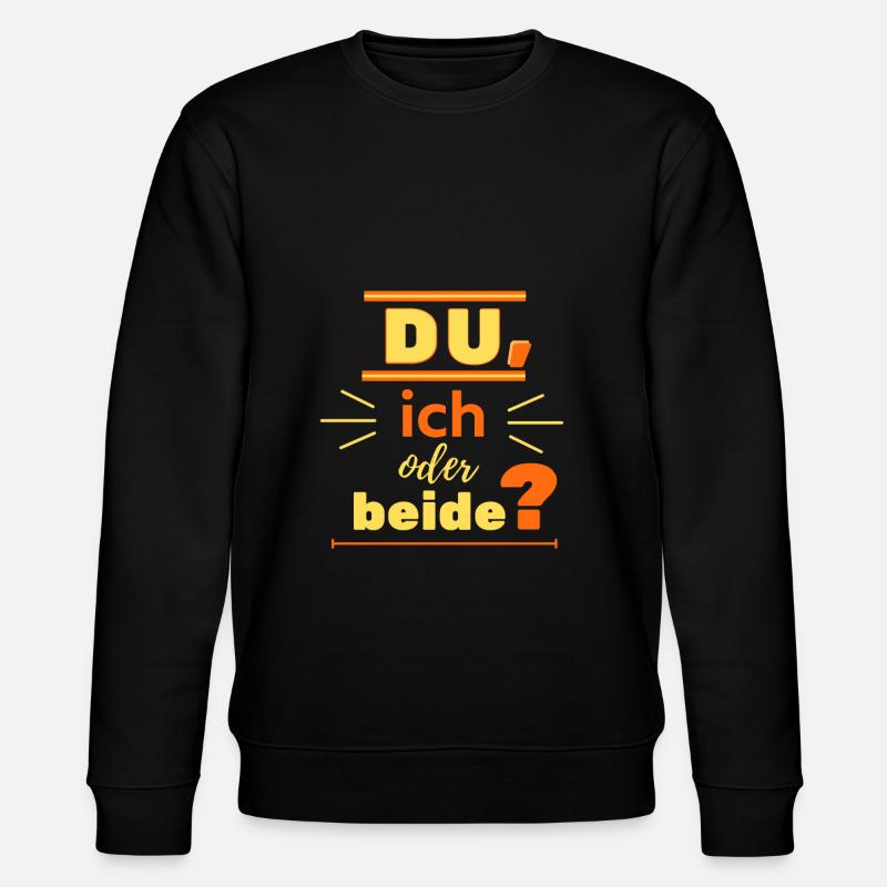 du, ich oder beide? - Stanley/Stella Unisex Bio-Sweatshirt CHANGER  - Schwarz