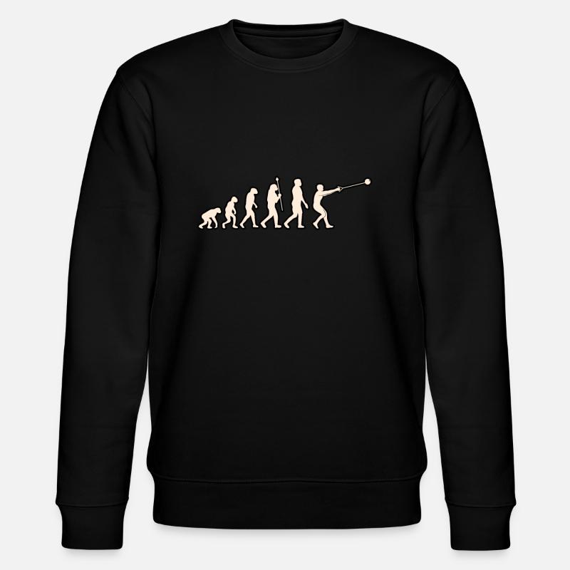 Evolution Des Hammerwerfens - Stanley/Stella Unisex Bio-Sweatshirt CHANGER  - Schwarz