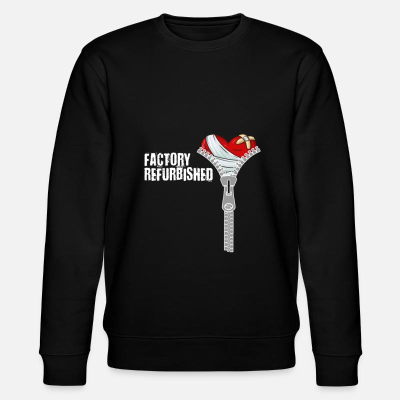 Herz Operation Geschenk - Stanley/Stella Unisex Bio-Sweatshirt CHANGER  - Schwarz