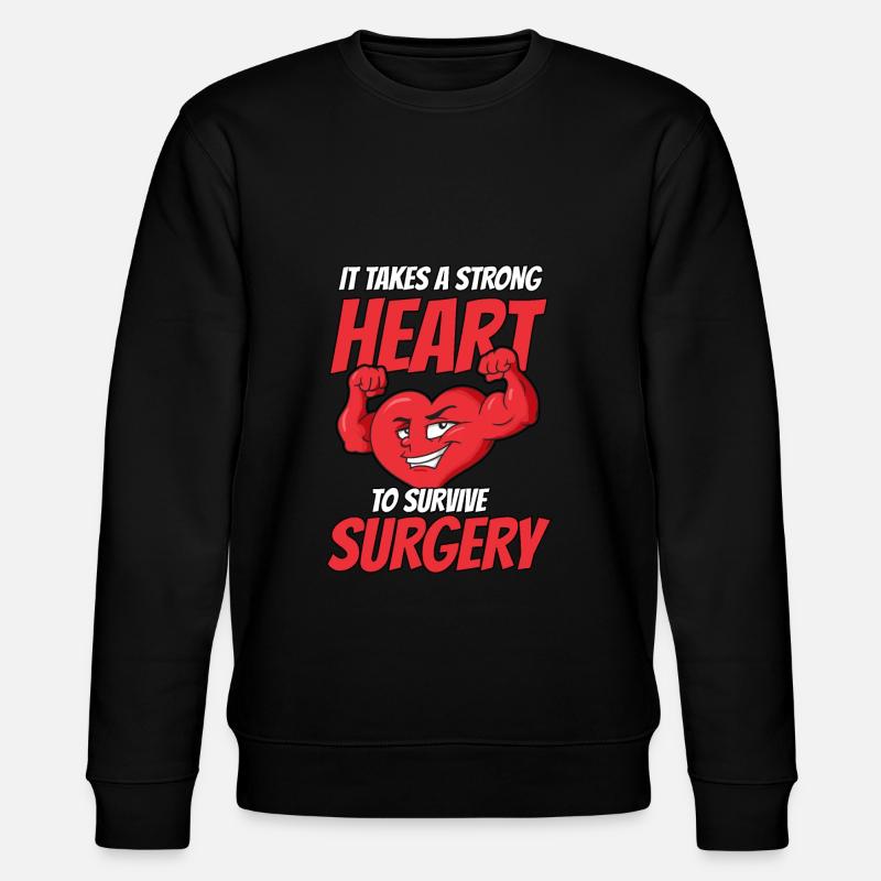 Herz Operation Geschenk - Stanley/Stella Unisex Bio-Sweatshirt CHANGER  - Schwarz