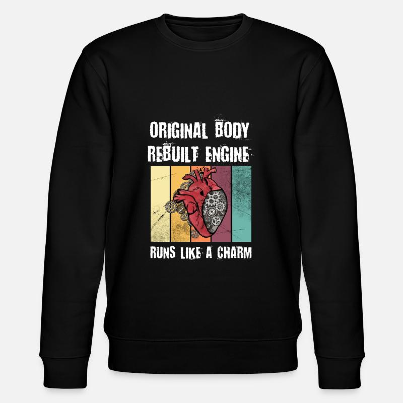 Heart Surgery Gift - Stanley/Stella CHANGER Unisex Organic Sweatshirt - black