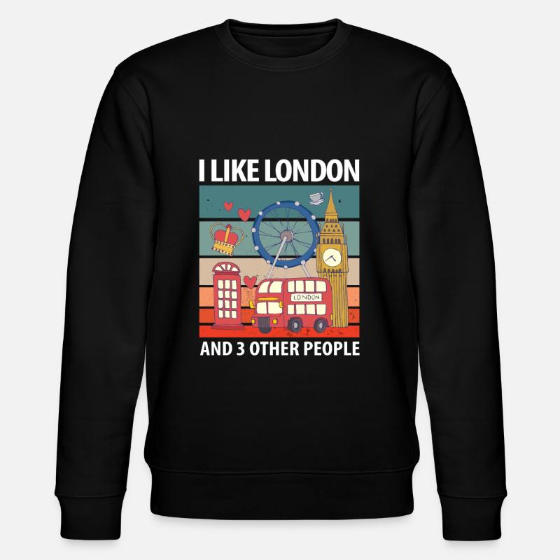 London - Stanley/Stella Unisex Bio-Sweatshirt CHANGER  - Schwarz