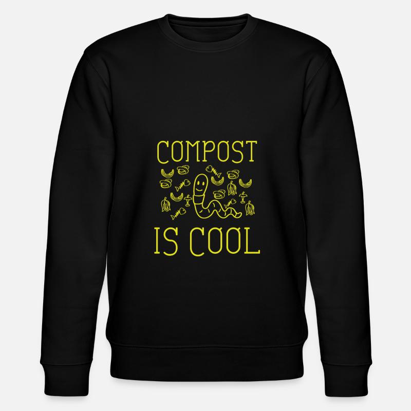 Kompost Würmer Geschenk - Stanley/Stella Unisex Bio-Sweatshirt CHANGER  - Schwarz