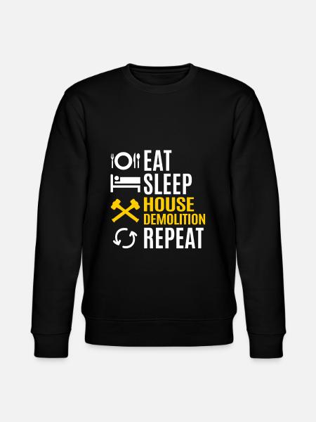 House Destruction Renovation Gift - Stanley/Stella CHANGER Unisex Organic Sweatshirt - black
