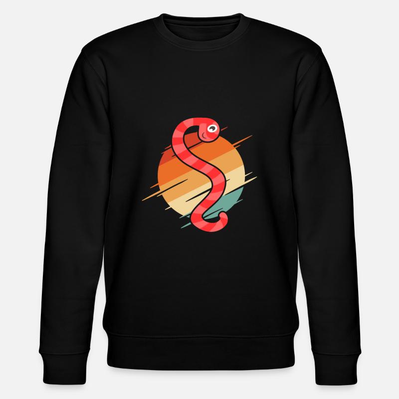 Compost Worms Gift - Stanley/Stella CHANGER Unisex Organic Sweatshirt - black