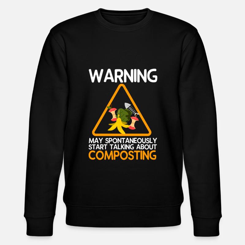 Compost Worms Gift - Stanley/Stella CHANGER Unisex Organic Sweatshirt - black