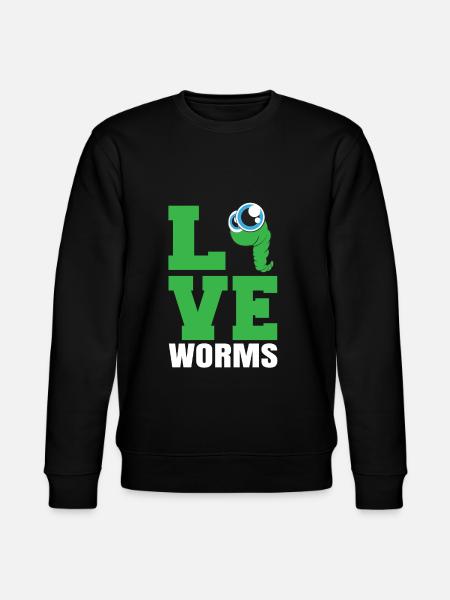 Compost Worms Gift - Stanley/Stella CHANGER Unisex Organic Sweatshirt - black
