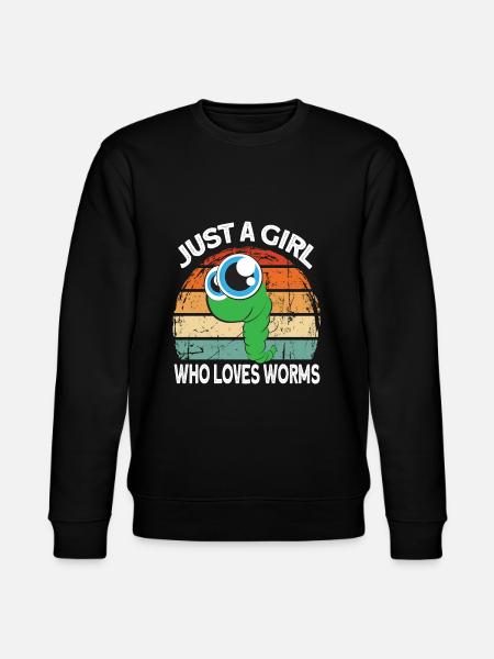 Compost Worms Gift - Stanley/Stella CHANGER Unisex Organic Sweatshirt - black