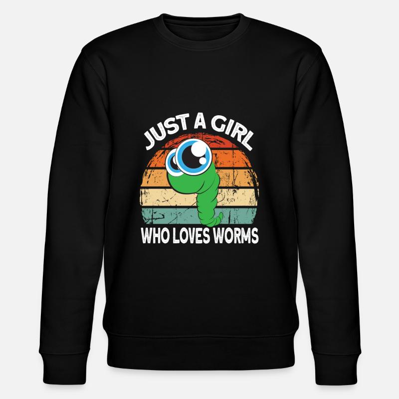 Compost Worms Gift - Stanley/Stella CHANGER Unisex Organic Sweatshirt - black