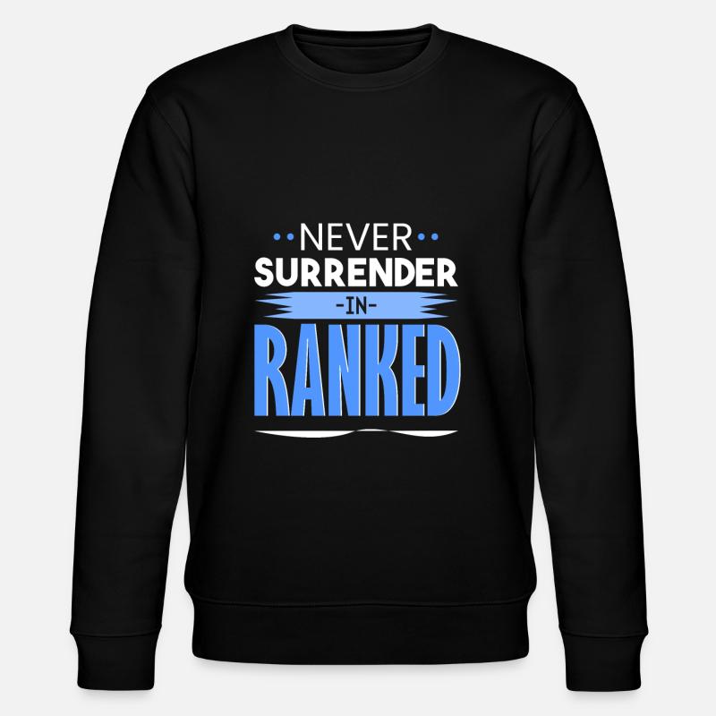 Never SURRENDER - Stanley/Stella CHANGER Unisex Organic Sweatshirt - black
