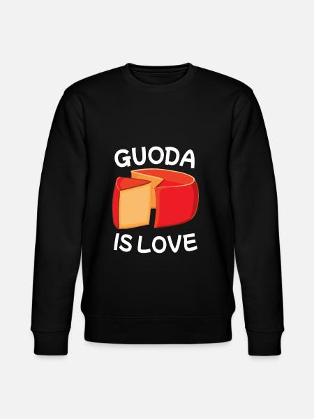 Gouda cheese piece - Stanley/Stella CHANGER Unisex Organic Sweatshirt - black