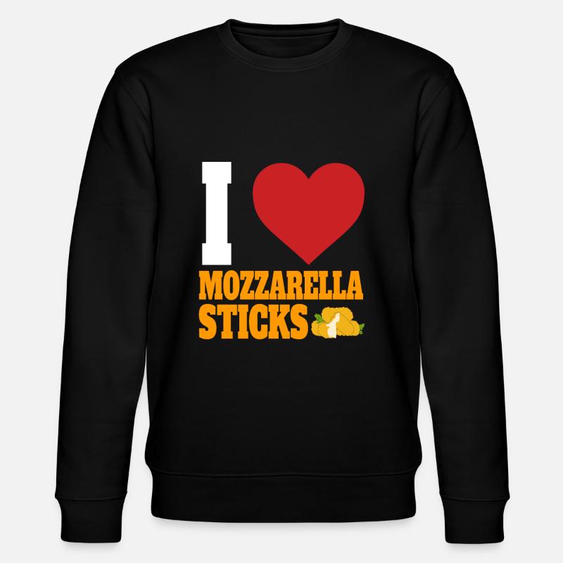 Ich liebe Mozzarella-Sticks - Stanley/Stella Unisex Bio-Sweatshirt CHANGER  - Schwarz