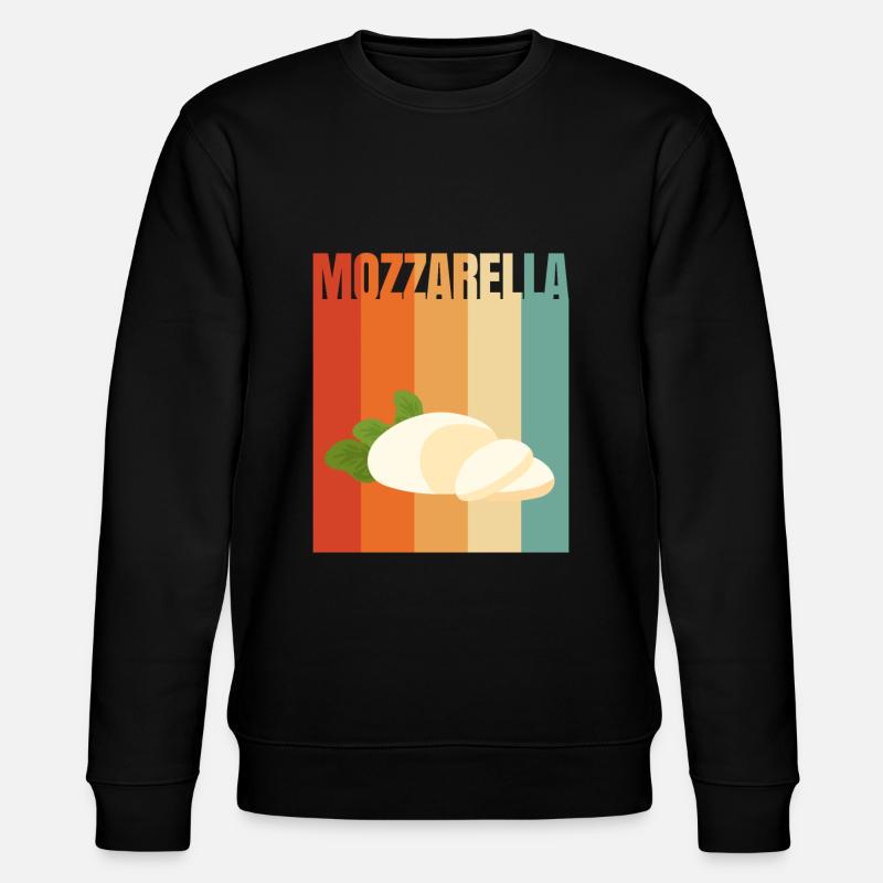 Retro Mozzarella - Stanley/Stella CHANGER Unisex Organic Sweatshirt - black