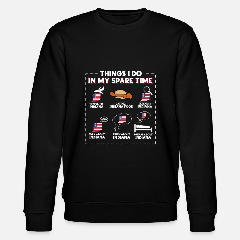 Indiana - Stanley/Stella Unisex Bio-Sweatshirt CHANGER  - Schwarz