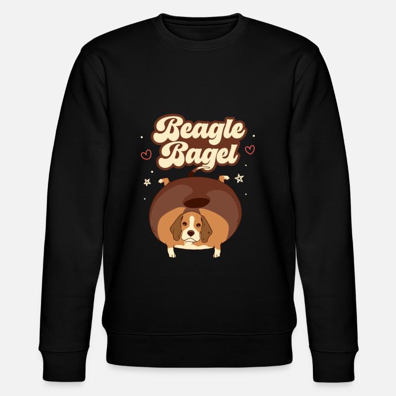 Beagle Bagel - Stanley/Stella CHANGER Unisex Organic Sweatshirt - black