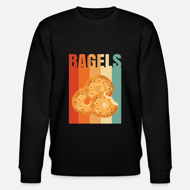 Bagel Bagels Gift - Stanley/Stella CHANGER Unisex Organic Sweatshirt - black