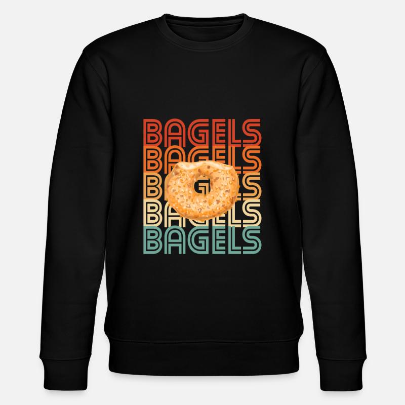 Bagel Bagels Gift - Stanley/Stella CHANGER Unisex Organic Sweatshirt - black