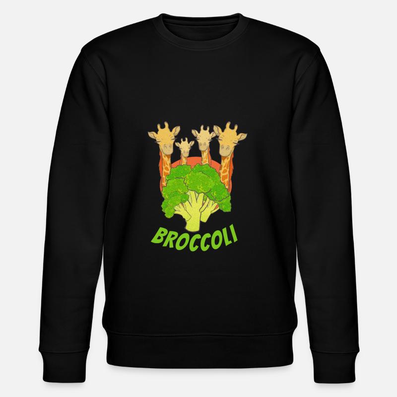 Broccoli Giraffes - Stanley/Stella CHANGER Unisex Organic Sweatshirt - black