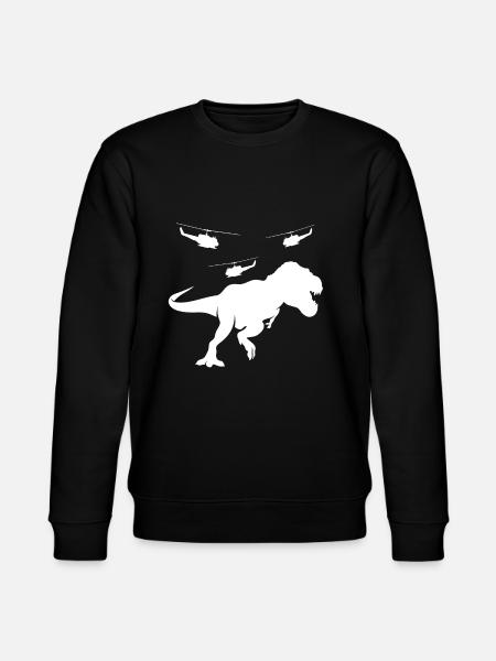 T-Rex Helicopter - Stanley/Stella CHANGER Unisex Organic Sweatshirt - black