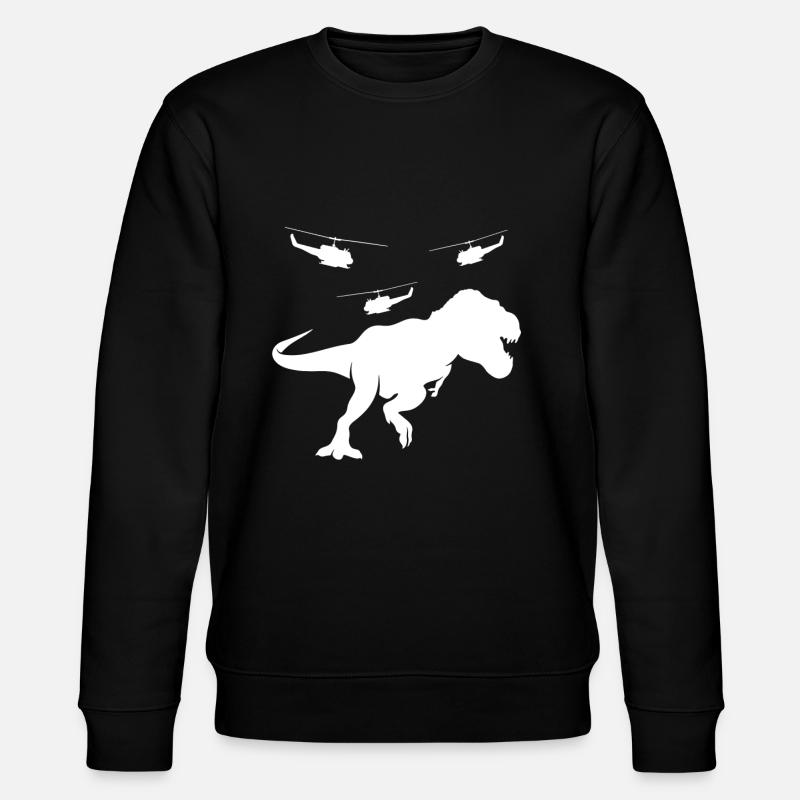 T-Rex Helicopter - Stanley/Stella CHANGER Unisex Organic Sweatshirt - black